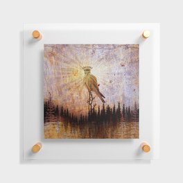 Crowned Eagle Digital Art Floating Acrylic Print