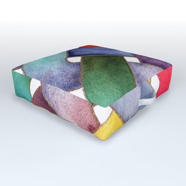 Rainbow Celtic Knot Abstract Pattern Outdoor Floor Cushion