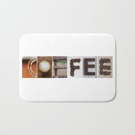 COFFEE Strong photo letter art typography Bath Mat