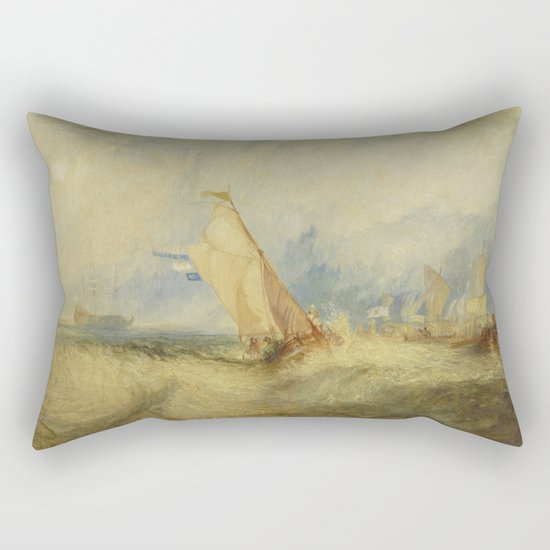 Van Tromp getting a good wetting Rectangular Pillow