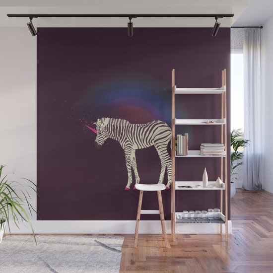 Magic Unicorn Zebra Wall Mural By Sybillesterk Society6
