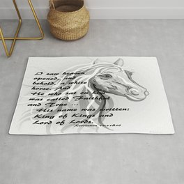 White Horse of a King Area & Throw Rug