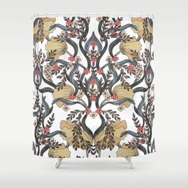 William Morris Pimpernel Art Nouveau Floral Shower Curtain