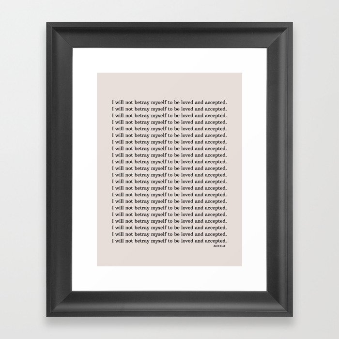 GENTLE REMINDER 01 Framed Art Print