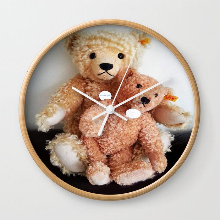 I Love Teddy Bears Wall Clock