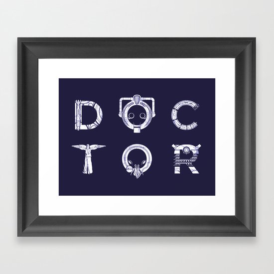 DOCTOR (Letters) Framed Art Print