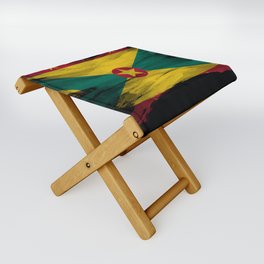 Grenada flag brush stroke, national flag Folding Stool