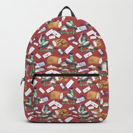 Pigeons Express (Rust Red Background) Backpack