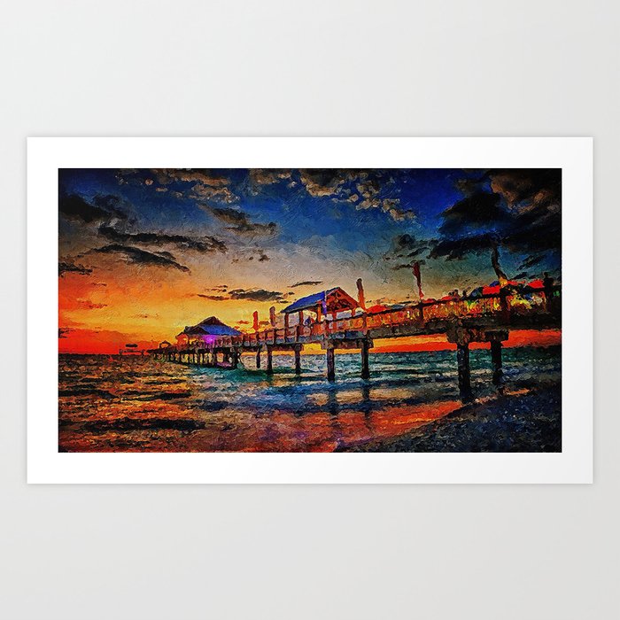 Pier 60, Clearwater Beach Art Print by AM Fine Art Prints Society6