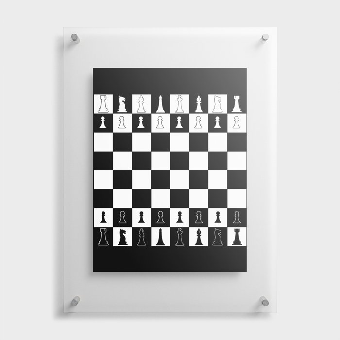 Chess Board Layout Floating Acrylic Print by HomeStead Digital