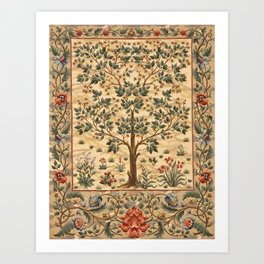 William Morris "Tree of life" 3. Art Print