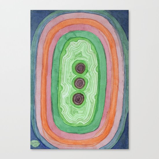 Fruit With Three Seeds Canvas Print