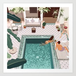 Le Riad Yasmine, Marrakech Art Print