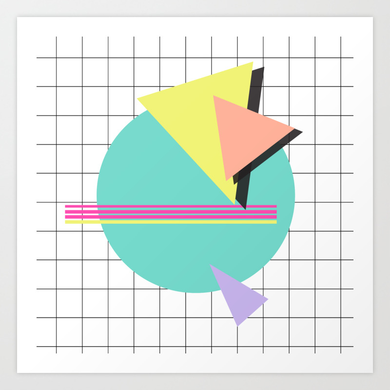Miami Vice 1980 S Abstract Art Print By Poeticpunk Society6
