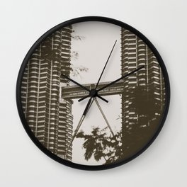 Bridge between Twin Towers Wall Clock