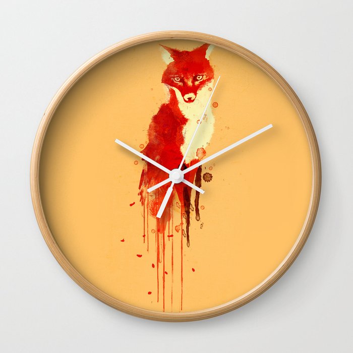 The fox, the forest spirit Wall Clock