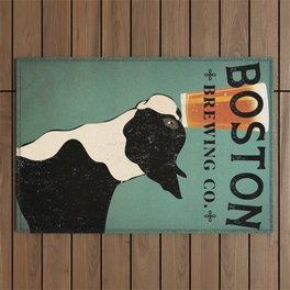Boston Terrier Beer Outdoor Rug