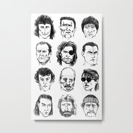 80s Action Stars Metal Print | Norris, Schwarzenegger, Kurtrussell, Action, Stevenseagal, Sigourneyweaver, Blockbuster, Brucewillis, Carlweathers, Actionmovies 