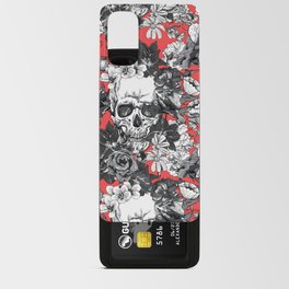 SKULLS ON RED BACKGROUND Android Card Case