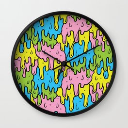 Color Drips Wall Clock