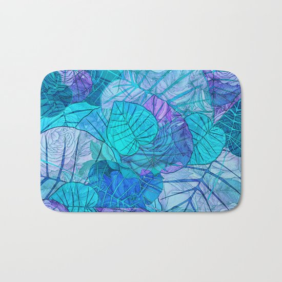 Leaves in Rosy Background 3 Bath Mat