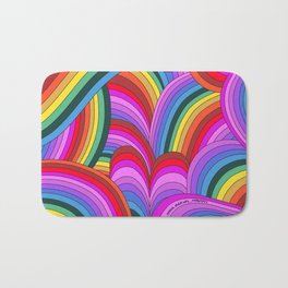 Dream-Alities, Dreams that become realities Bath Mat | Heart, Purple, Lineart, Dreams, Pattern, Disco, Pink, Circle, Unicorn, Vacation 