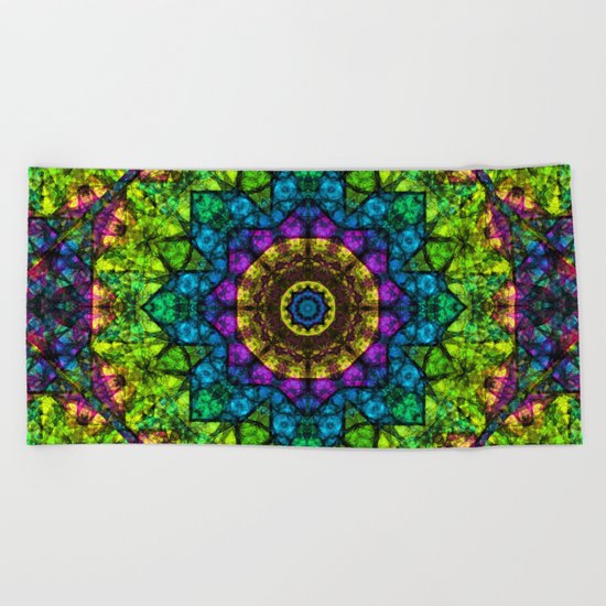 kaleidoscope Crystal Abstract G50 Beach Towel