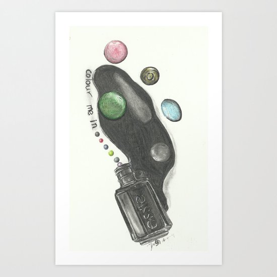 Colour me in Art Print