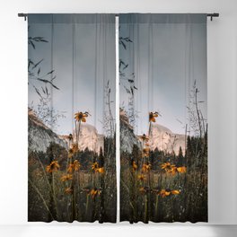 Yosemite - Half Dome, Flowers, and a Dragonfly Blackout Curtain