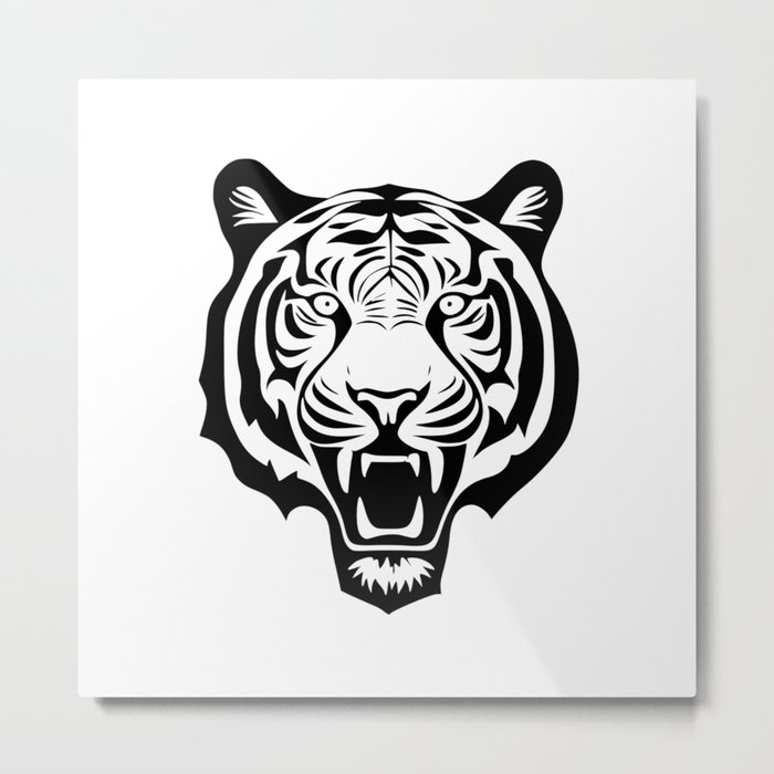 Tiger head illustration Metal Print