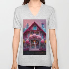 Cotton Candy House V Neck T Shirt
