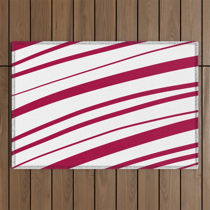 Candy Cane Stripes Outdoor Rug