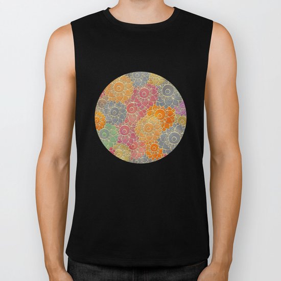 Flower Pattern 2 Biker Tank
