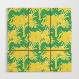70’s Palm Springs Yellow on Kelly Green Wood Wall Art