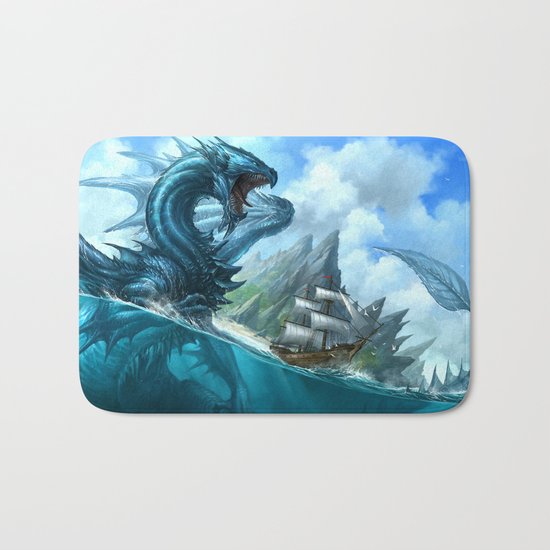 Blue Dragon Bath Mat