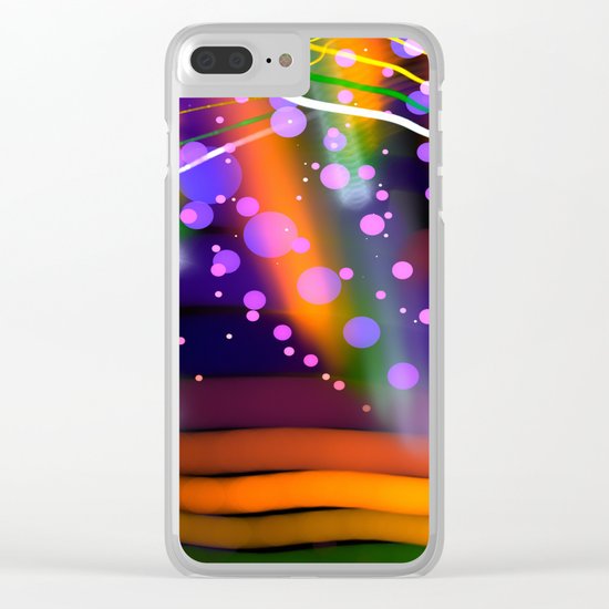 Cheery colourful abstract Clear iPhone Case