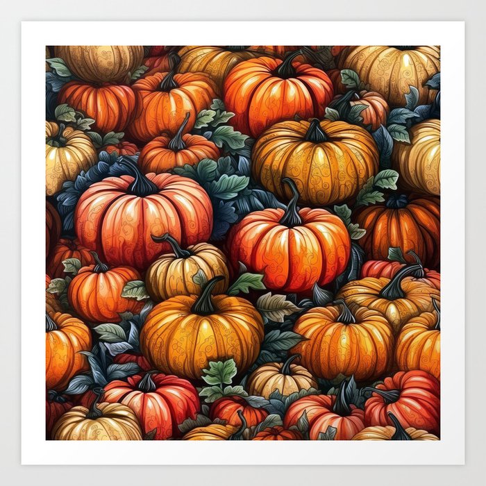 Winter Squash Pumpkins Art Print