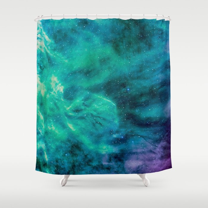 Oceanic Galaxy Shower Curtain