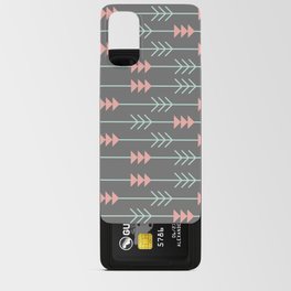 Boho Arrows Gray Pink & Mint Android Card Case