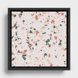 Terrazzo Peach Framed Canvas