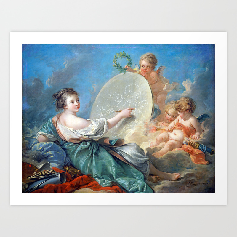 Francois Boucher Allegory Of Painting Art Print By Pdpress Society6