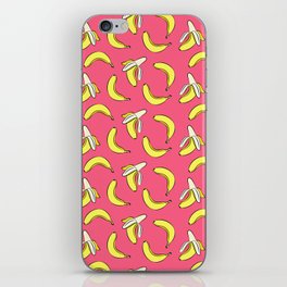 banana toss - hot pink iPhone Skin