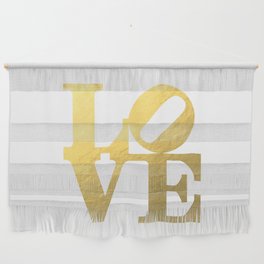 Love Gold Word Print Wall Hanging