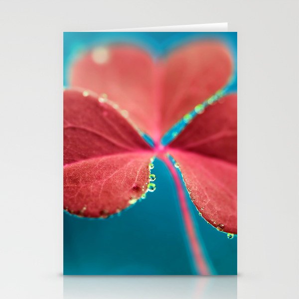 You turn my heart every which way - pink clover macro. Stationery Cards