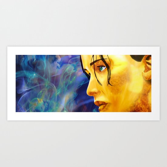 The Girl On Fire Art Print