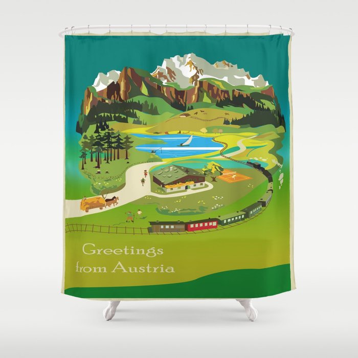 Vintage poster - Austria Shower Curtain