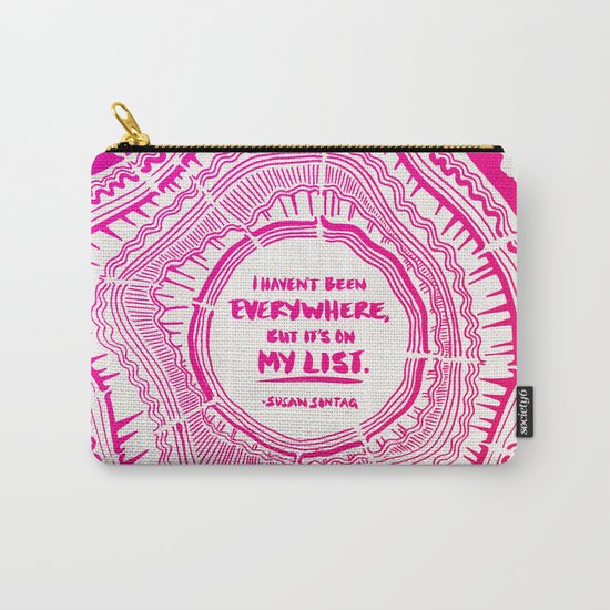 My List – Pink Ombré Ink Carry-All Pouch