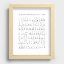 Yoga Postures (85) Asana Reference Guide Recessed Framed Print