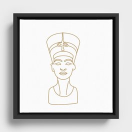 Bust of Nefertiti sculpture great royal wife goddess in Egyptian culture	 Framed Canvas