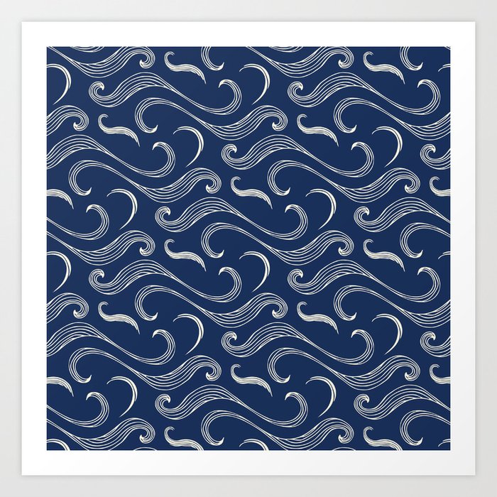 Waves Traditional Japanese Inspired Art Print